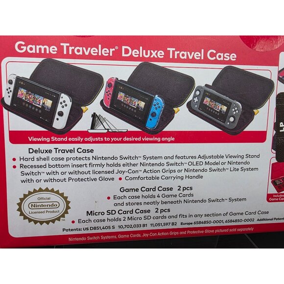 Nintendo Switch Super Mario Deluxe Travel Case With Game & SD Card Slots - Picture 5 of 7
